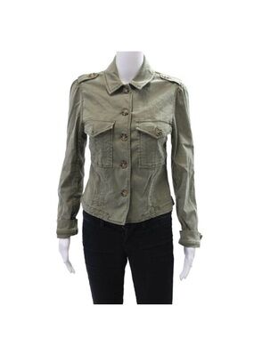 PAIGE Olive Green Utility Jacket with Front Pockets